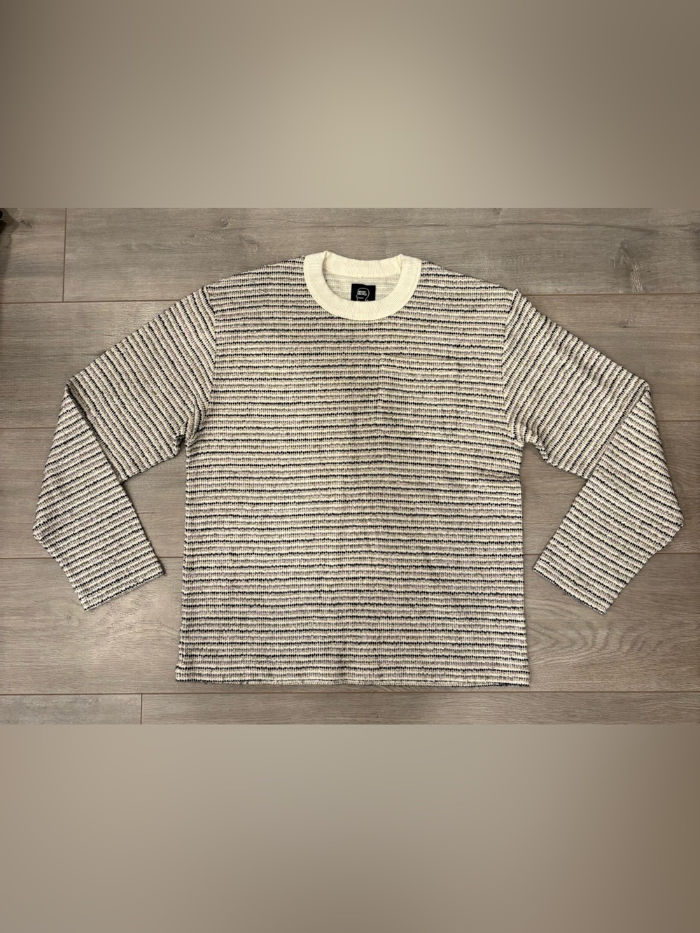 Brain Dead Gauze Long-Sleeve Mockneck Shirt Taupe Men’s M
